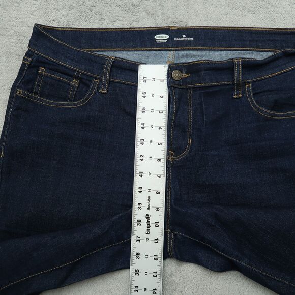 Old Navy Jeans Women's 14 Blue Mid-Rise Cuffed Skinny Denim Pant 24" Inseam - Picture 6 of 14